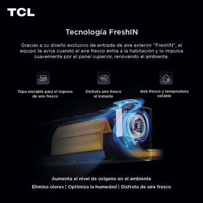 Imagen 2 del producto Aire Acondicionado Inverter TCL FreshIN 3.0 12000 BTU WIFI