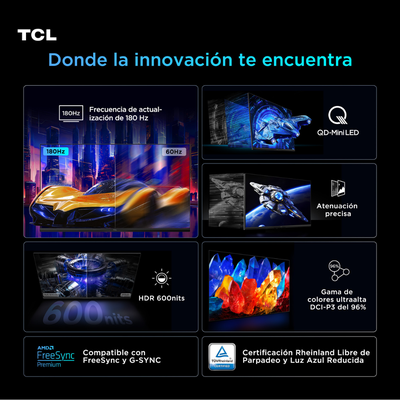 Imagen 2 del producto Monitor Gamer TCL 32"" QD-Mini LED 32G64 QHD 180Hz