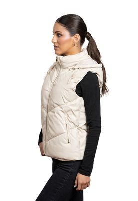 Imagen 2 del producto Puffa sin Manga CHG76 Ecocuero Blanco Invierno