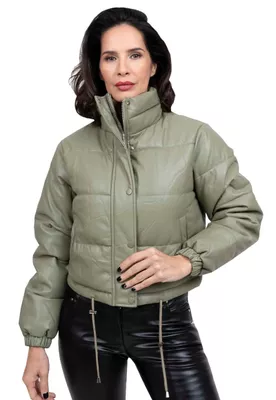 Chaqueta Puffa EcoCuero CHG64 Verde