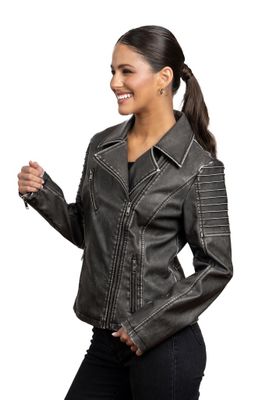 Imagen 2 del producto Chaqueta CHG81 Ecocuero Gris