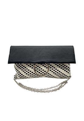 Cartera de fiesta Ecocuero Negro CRS20