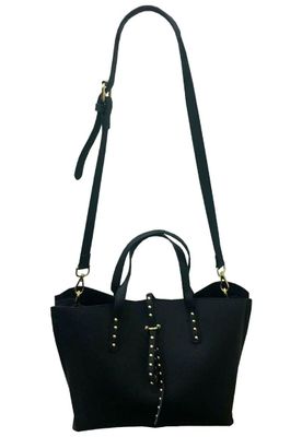 Cartera Cuero Ecológico CRO52 Negro