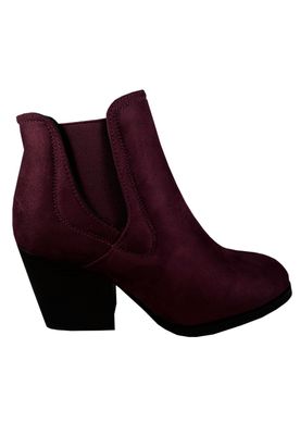 Botín Gamuza Ecológica ZAZ08 Burdeo