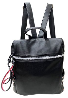 Mochila Cuero Ecológico CRU05 Negro