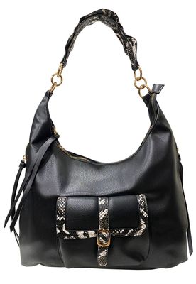 Cartera Cuero Ecológico CRU01 Negro