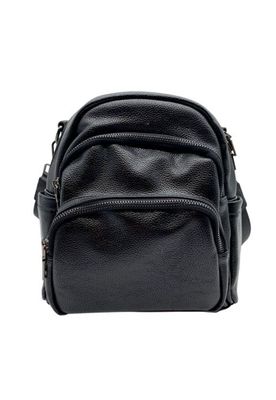 Mochila Cuero Negro CRU76