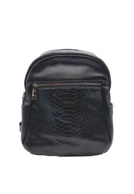 Mochila Cuero Negro CRU47