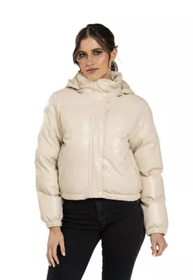 Chaqueta Puffa CHG74 Ecocuero Beige