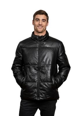 Chaqueta Puffa CHG75 Ecocuero Negro