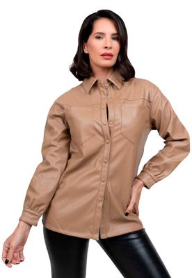 Camisa EcoCuero CHG61 Beige