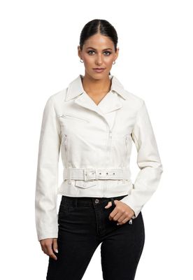 Chaqueta CHG82 Ecocuero Blanco
