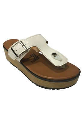 Imagen 2 del producto Sandalia cuero ecológico Blanca ZAV92