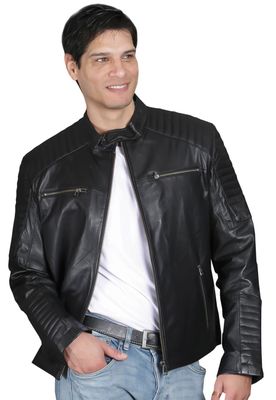 Chaqueta Cuero CHG53 Negro