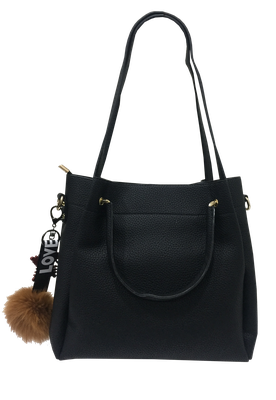 Cartera Cuero Ecológico CRO51 Negro