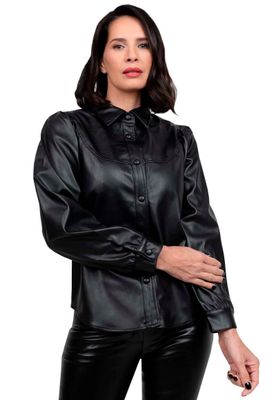 Camisa EcoCuero CHG62 Negro