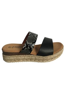 Sandalia Ecocuero ZAY30 Snake Black