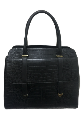 Cartera Cuero Ecológico CRO17 Negro