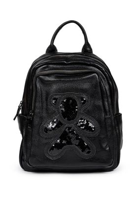 Mochila cuero CRU46 Negro