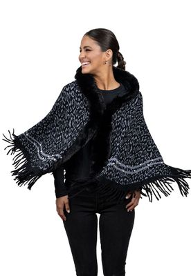 Imagen 2 del producto Poncho PO070 tejido Negro