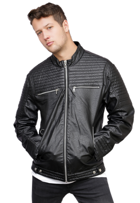 Chaqueta Ecocuero CHF79 Negro