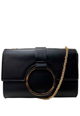 Cartera Cuero Ecológico CRO64 Negro