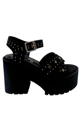 Sandalia Gamuza Ecológica ZAZ26 Negro