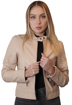 Chaqueta Cuero CHG55 Nude