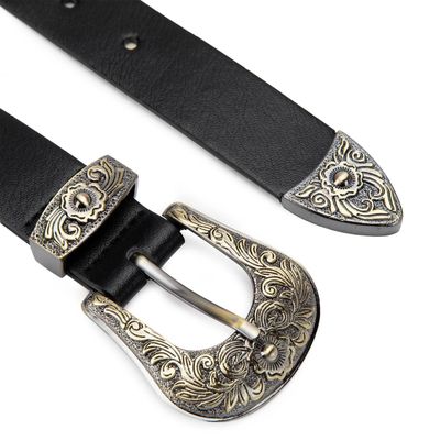 Imagen 2 del producto Cinturon Ancho 3 Cms Gacel Negro Cin0510