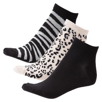 Calcetin Tripack Bamboo Corto Gacel Negro Cal0051