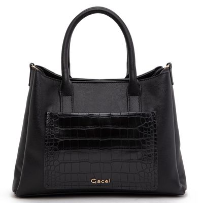 Cartera Dos Asas Mediana Gacel Negro Car3441