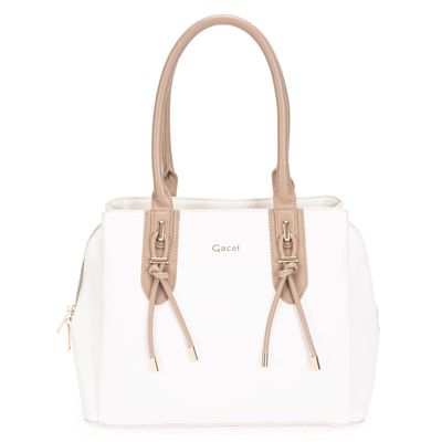 Cartera  Dos Asas Grande  Gacel  Off White  Car3192