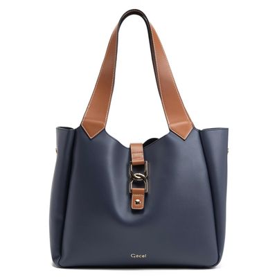 Cartera  Dos Asas Grande  Gacel  Marino  Car3307