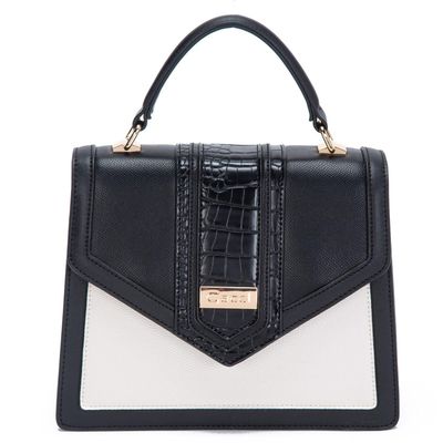 Cartera  Retro Con Tapa Grande  Gacel  Blanco  Car3218