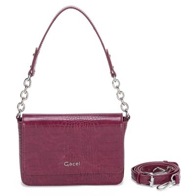 Imagen 2 del producto Cartera  Retro Con Tapa Grande  Gacel  Burdeo  Car3189