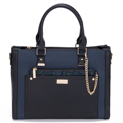 Cartera  Dos Asas Grande  Gacel  Marino  Car3176