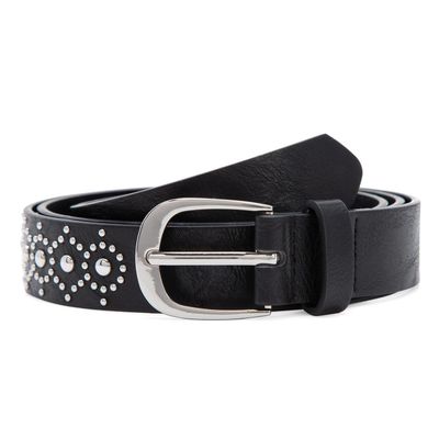 Cinturon Ancho 3 Cms Gacel Negro Cin0507