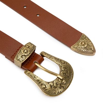 Imagen 2 del producto Cinturon Ancho 3 Cms Gacel Tostado Cin0509