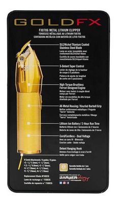 Imagen 2 del producto Cortapelo Motor Sin Carbones Con Accesorios Babylisspro Gold