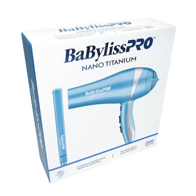 Imagen 2 del producto Kit plancha 25mm y secador 1850w celeste Babylisspro