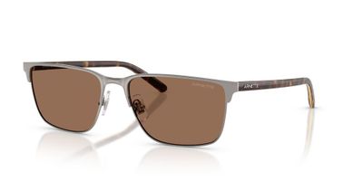 Imagen 2 del producto Anteojos De Sol Arnette AN3094 Hampere Brushed Gunmetal Dark Brown Gris Hombre