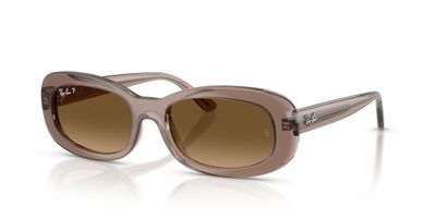Imagen 2 del producto Anteojos De Sol Ray-Ban RB2221 Transparent Beige Gradient Brown Polar Café Mujer