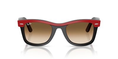 Anteojos De Sol Ray-Ban RB2240 Wayfarer Red On Black Clear Gradient Brown Rojo Unisex