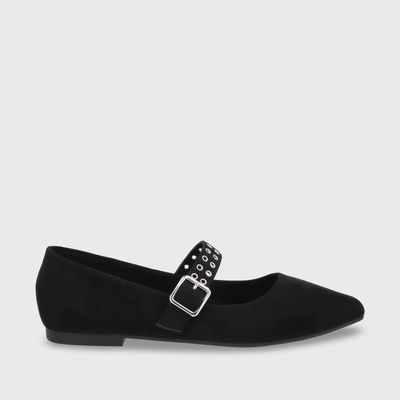 Ballerina Plano Negro Mujer 54011 Gotta