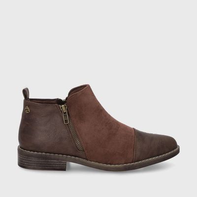 Botin Taco Café Oscuro Mujer C7338 Gotta