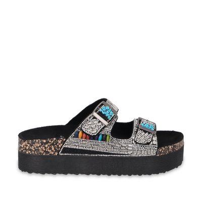 Sandalia Plataforma Negra Mujer 65952 Gotta