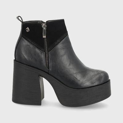 Botín Plataforma Negro Mujer 25630 Gotta