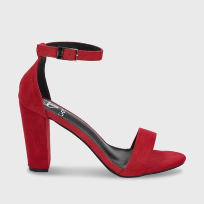 Sandalia Taco Mujer Roja 86123 Gotta