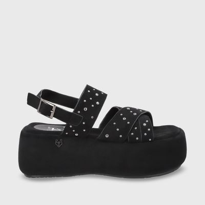 Sandalia Plataforma Negro Mujer 55962 Gotta