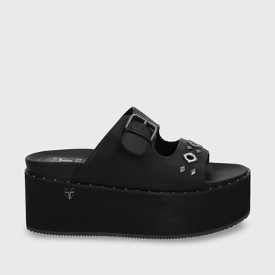 Sandalia Plataforma Negro Mujer 1566D Gotta